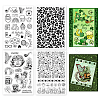 Globleland 4 Sheets 4 Styles PVC Plastic Stamps DIY-GL0004-08B-1