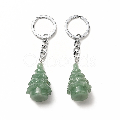 Natural & Synthetic Gemstone Keychain G-G997-D-1