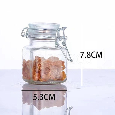 Transparent Glass Storage Jar with Airtight Clip Lid PW-WG55091-03-1