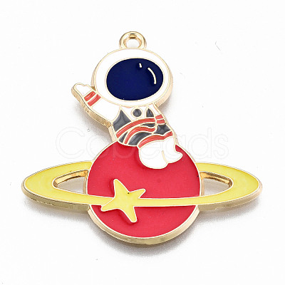 Alloy Enamel Pendants ENAM-S126-025-RS-1