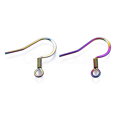 Ion Plating(IP) 304 Stainless Steel French Earring Hooks STAS-S119-016B-1