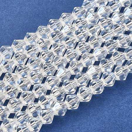 Electroplate Glass Beads Strands GB6mm1Y-B-1