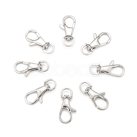 Polished 316 Stainless Steel Large Lobster Claw Swivel Clasps X-STAS-R072-27-1