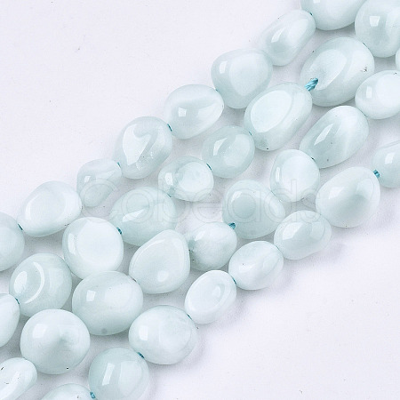 Natural Glass Beads Strands G-S362-084-1