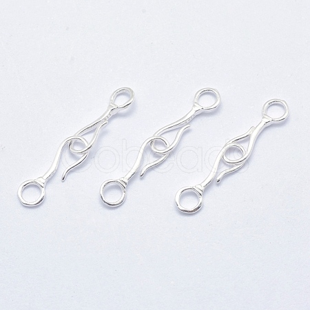 925 Sterling Silver S Hook Clasps STER-I013-38S-1