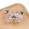 Christmas Theme PVC Claw Hair Clips, Snowman, 73x65mm