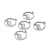 Non-Tarnish 201 Stainless Steel Laser Cut Pendants STAS-S105-T901-1S-3