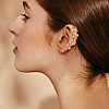 ANATTASOUL 20Pcs 20 Style Multi Line & Leaf & Criss Cross Alloy & Iron Cuff Earrings for Women EJEW-AN0003-53-3