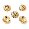 Brass Micro Pave Cubic Zirconia Bead Cap KK-E068-VF838-2-2