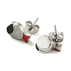 Acrylic Fish Stud Earrings EJEW-P233-01P-2