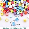 SUPERFINDINGS 120Pcs 8 Colors Handmade Porcelain Ceramic Beads PORC-FH0001-03-6