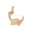 Brass Micro Pave Cubic Zirconia Pendants KK-E111-45B-G-1