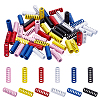 CHGCRAFT 60Pcs 6 Colors Alloy Cord Ends FIND-CA0004-17-1