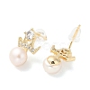 Natural Pearl Ear Studs EJEW-P285-05G-2