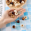 Craftdady 100Pcs 5 Style Pine Wood Beads WOOD-CD0001-17-6