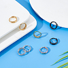 DICOSMETIC 8Pcs 4 Colors Twisted Ring Hoop Earrings for Girl Women STAS-DC0008-52-3