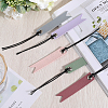 CRASPIRE 10Pcs 5 Colors Leather Bookmarks AJEW-CP0007-56-4