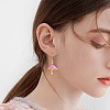 Enamel Mushroom Dangle Stud Earrings JE987D-3