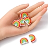 6Pcs Food Grade Eco-Friendly Silicone Focal Beads SIL-YW0001-04F-5