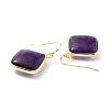 Natural Amethyst Dangle Earrings EJEW-J093-04-2