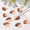 SUNNYCLUE Resin & Wood Pendants RESI-SC0001-15G-5