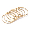 7Pcs Women's Simple Fashion PVD Vacuum Plating 304 Stainless Steel Stackable Bangles BJEW-O182-10G-2