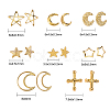 160Pcs 8 Styles Brass & Alloy Material Cabochons PALLOY-CJ0001-172-2