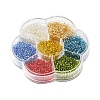 7 Colors Glass Round Seed Beads SEED-YW0001-24B-01-3