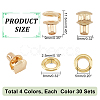   120 Sets 4 Colors Brass Boots Hook Eyelet Buckles FIND-PH0009-29-2