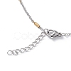 304 Stainless Steel Satellite Chain Bracelets for Men Women STAS-B039-12GP-3