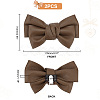 Leather Bowknot Shoe Decorations AJEW-WH0323-23E-2