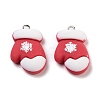 Christmas Theme Opaque Resin Pendants RESI-N039-98-2