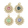 Brass Micro Pave Clear Cubic Zirconia Pendants KK-Q813-01G-1