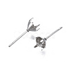 316 Surgical Stainless Steel Stud Earring Setting X-STAS-S117-023B-3