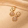 Elegant Brass Clear Cubic Zirconia Hoop Earrings for Women AN5679-2-1