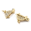 Brass Pave Clear Cubic Zirconia Pendants KK-U009-12D-G-2