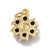 Rack Plating Brass Micro Pave Cubic Zirconia Charms KK-A160-22D-G-4