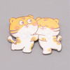 Double Tiger Chinese Zodiac Acrylic Brooch JEWB-WH0022-19-1