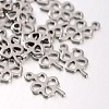304 Stainless Steel Four Leaves Clover Charms STAS-N059-34-2