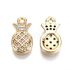 Brass Micro Pave Clear Cubic Zirconia Charms RJEW-T063-47G-NF-2