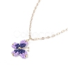 5Pcs 5 Colors Glass Seed Braided Butterfly Pendant Necklaces Set NJEW-JN04046-5