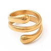 Ion Plating(IP) 304 Stainless Steel Finger Rings for Women Men RJEW-C049-04B-G-2