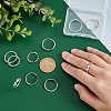 PandaHall Elite 10Pcs 5 Size Footprint Alloy Finger Rings for Women RJEW-PH0001-08-5