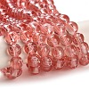 Drawbench Transparent Glass Beads Strands GLAD-Q012-8mm-01-2