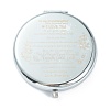 (Defective Closeout Sale: Alphabet Misprint) Stainless Steel Base Portable Makeup Compact Mirrors STAS-XCP0001-36-4
