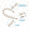 6Pcs 6 Styles White Acrylic Round Beads Bag Handles FIND-TA0001-38-4