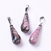 Natural Rhodonite Pendants G-G804-A11-1