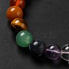 Moon and Star Natural Rose Quartz & Mixed Gemstone Beaded Bracelets for Women G-G997-B05-5
