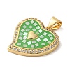 Brass Micro Pave Cubic Zirconia Pendants KK-K385-58G-3