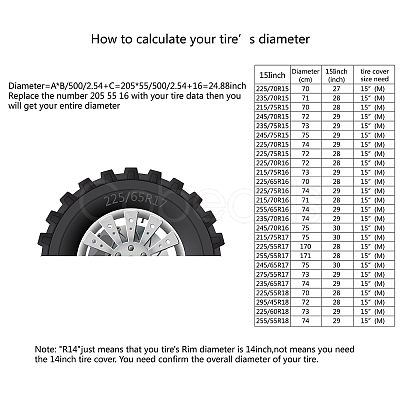 Oxford Fabric Tyre Cover AJEW-WH0229-007-1